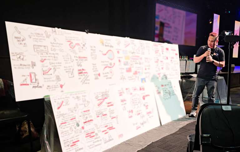 The Visual Coach - Graphic Recorder Zhi Lee doing a talkback playback